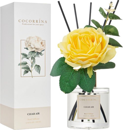 Cocorrina Reed Diffuser Set - 6.7 oz Flower Scented Diffuser with Sticks for Home Fragrance | Perfect for Living Room & Bathroom Decor