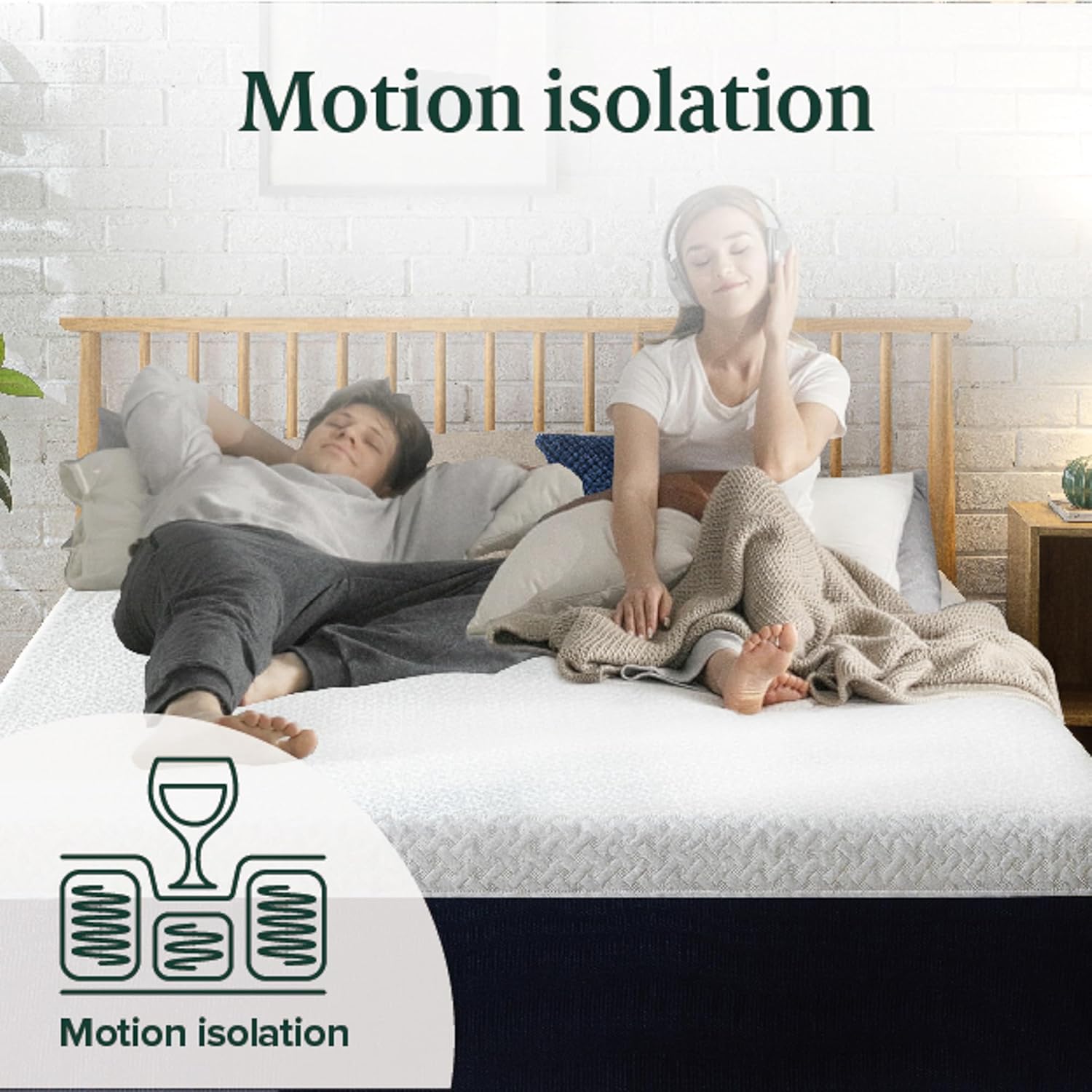 ZINUS 10 Inch Full Hybrid Mattress - Cooling Comfort, Medium Firm, Fiberglass Free, Motion Isolation