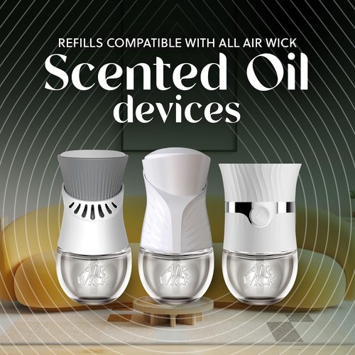 Air Wick Vibrant Plug In Scented Oil Refill, Infused with Essential Oils, Plug In Air Fresheners for Home, Sweet Vanilla & Shea Butter, 5 ct