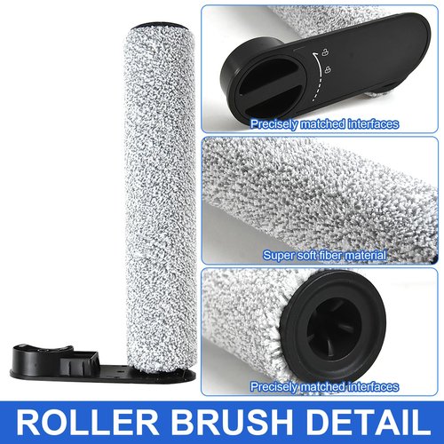 PhoebCynthi Replacement Brush Roller Accessories Kit Compatible with Eureka NEW430BL and Compatible with Jonr ED12/ ED12 Lite Cordless Wet Dry Vacuum Cleaner.（3 Brush Rollers +6 Sponges）