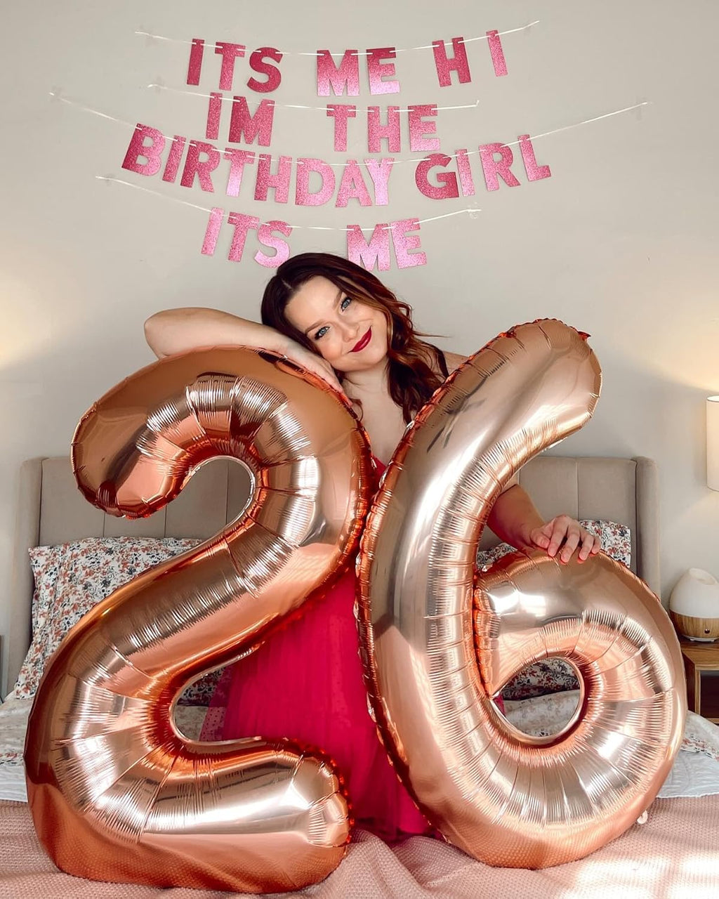 Rose Gold Number 25 Balloon - 40 Inch 25th Birthday Decoration for Men & Women