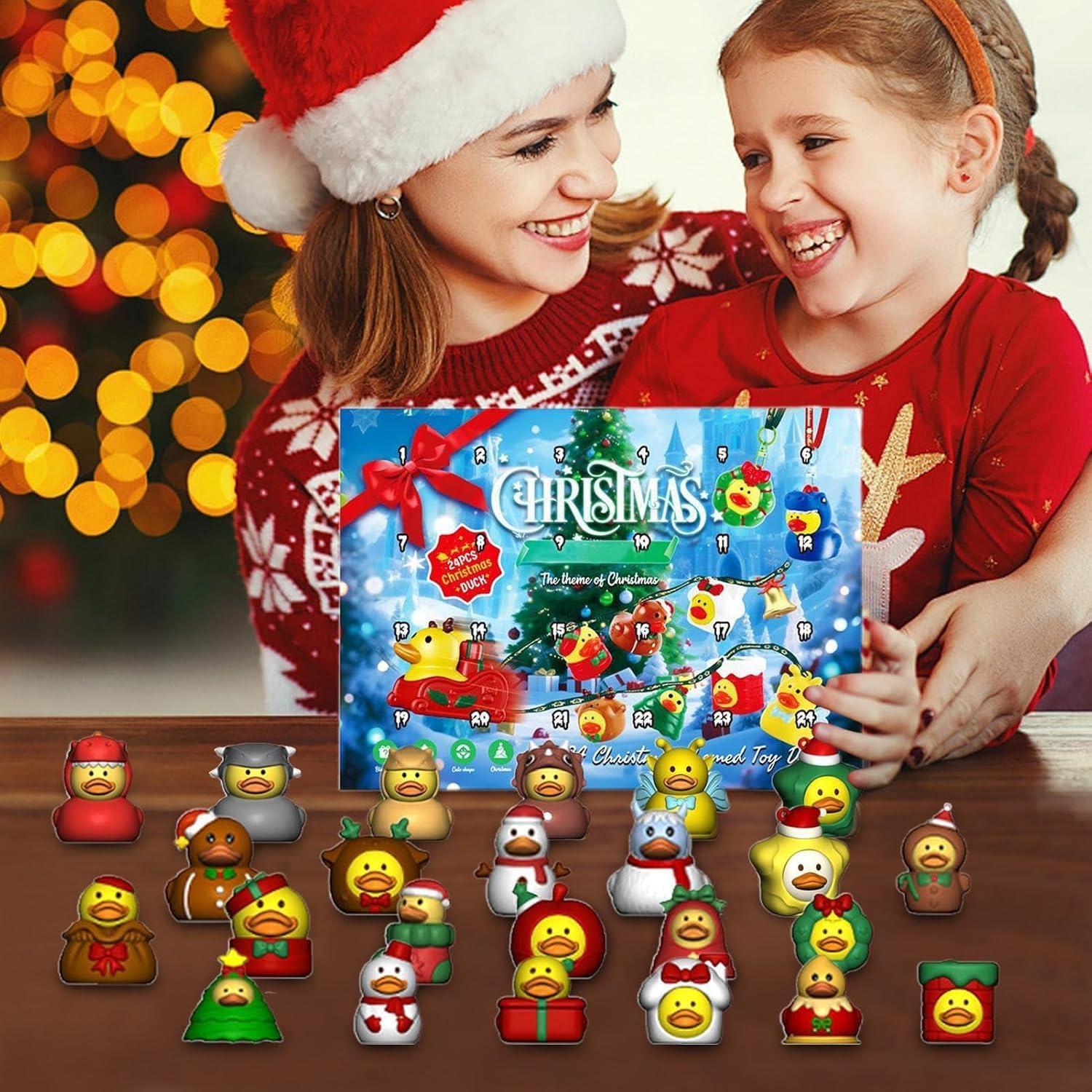 Skiennix Advent Calendar Rubber Ducks - 24 Days of Surprises for Kids | Perfect Christmas Gift