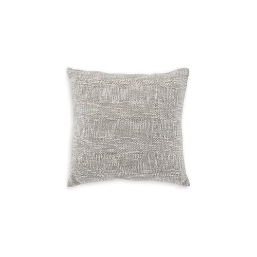 Signature Design by Ashley Carddon Casual 20x20 Inches Striped Throw Pillow with Zipper Closure, White & Light Brown