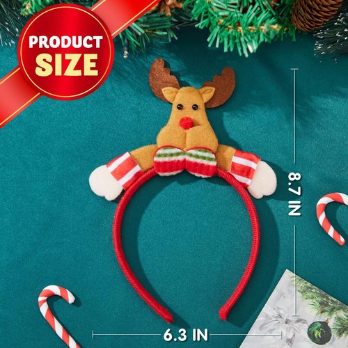 JOYIN Christmas Headbands - 12 Assorted Designs for Holiday Parties | One Size Fits All