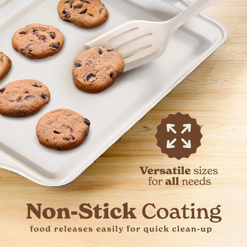 Country Kitchen Nonstick Bakeware Set - Durable & Easy Release, 10-Piece Red Stackable Collection