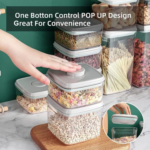 Cozey Daily Airtight Food Storage Container Pop Containers With Lids, Bpa Free for Spaghetti Cereal Flour Rice Kitchen Organizer (rectangle 520ml / 0.52qt)