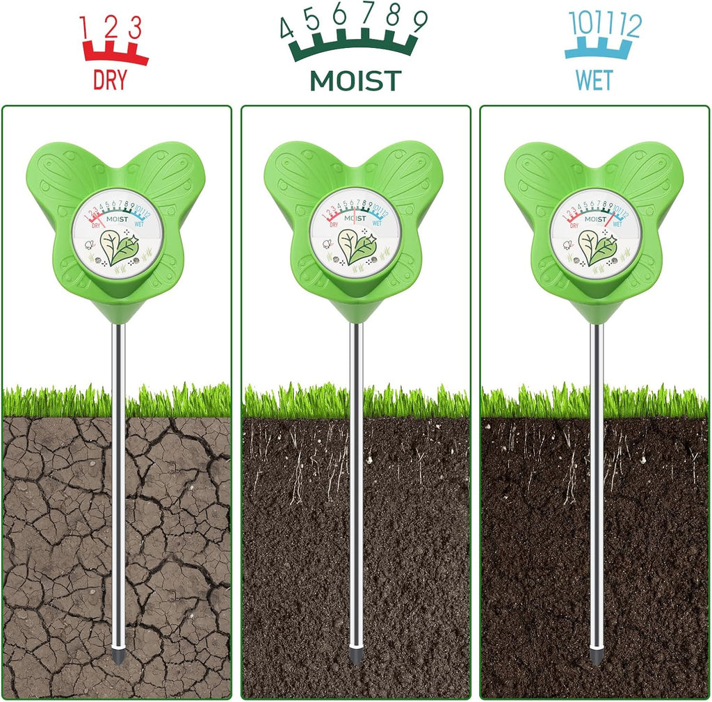 UNIWA Soil Moisture Meter - Essential Plant Water Monitor for Indoor & Outdoor Gardening | No Battery Required