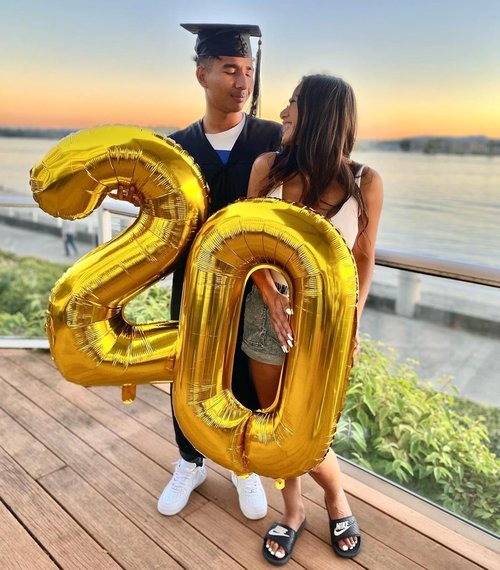 Gold Number 20 Balloon - 40 Inch Golden Birthday Decoration for 20th Party Celebrations