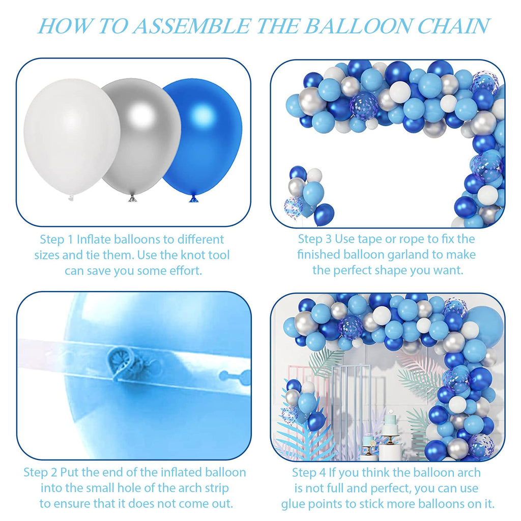 Cartoon Birthday Decorations, Blue Balloons Arch Kit, Theme Party Decorations Supplies for Theme Birthday Decoration