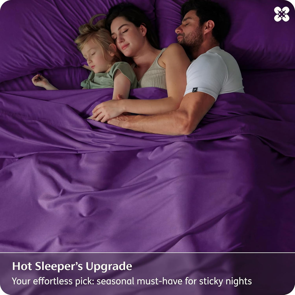 Bedsure King Size Cooling Sheets Set - Breathable Rayon from Bamboo | Soft & Luxurious Plum Color, Deep Pocket Up to 16 Inches