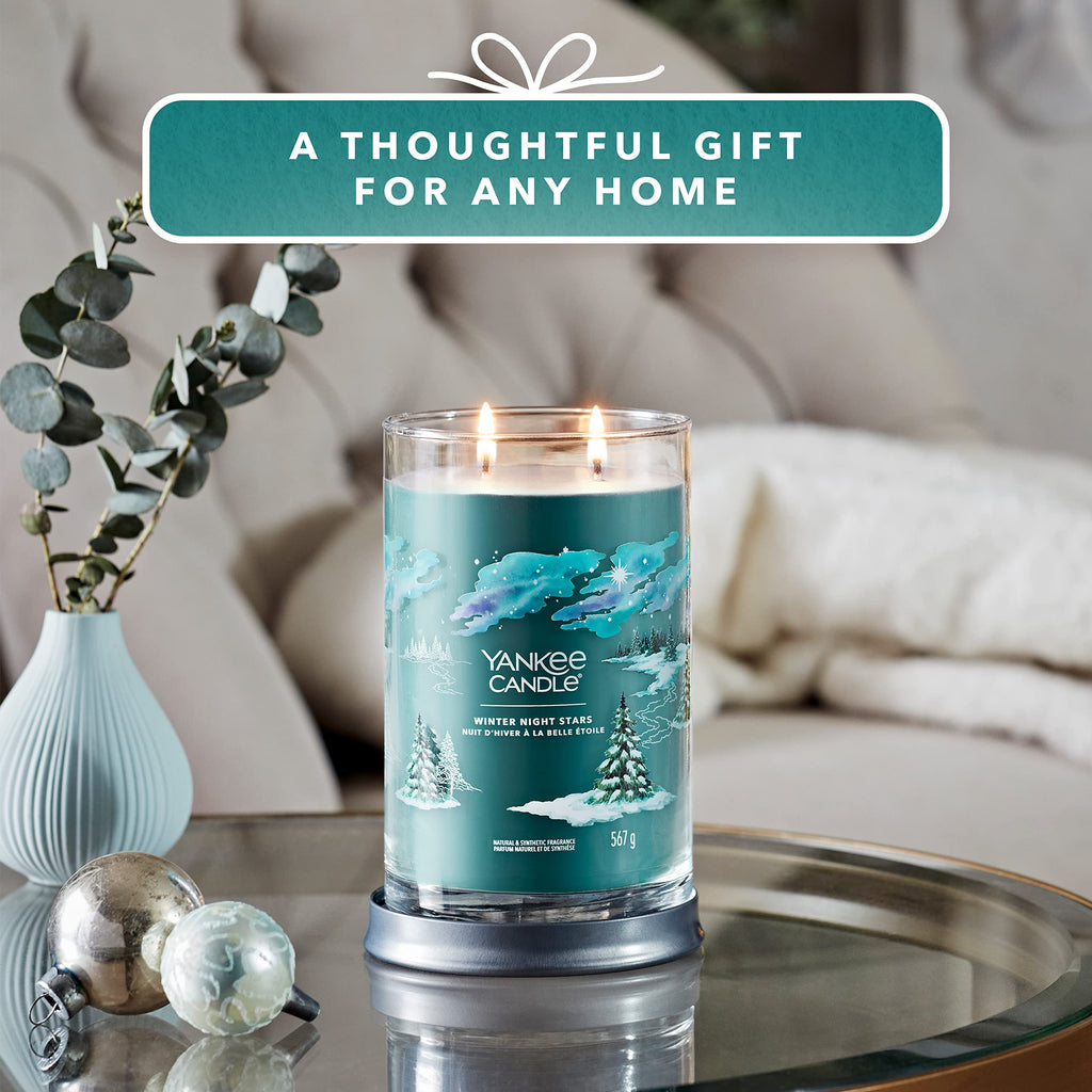 Yankee Candle Winter Night Stars Large Tumbler Candle | Rose, Amber, Musk Scented | Double Wick | for Women