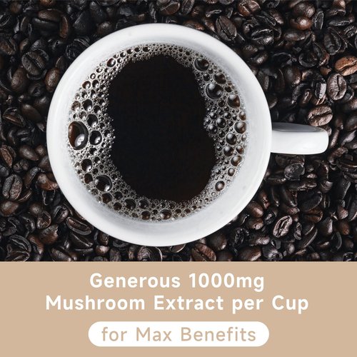 Chaism Mushroom Coffee Pods - Arabic Coffee with Lions Mane, Cordyceps, Reishi, Chaga for Focus & Energy Boost, Sugar-Free, Fat-Free (24 Counts, Medium Roast)