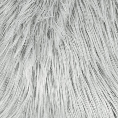 Lush Decor Mongolian Luca Soft Fluffy Faux Fur Decorative Throw Pillow Cover, Single, 20" W x 20" L, Gray - for Bed Or Couch