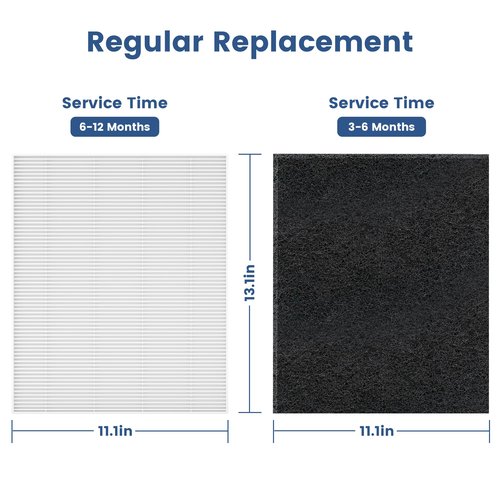C545 True HEPA Replacement Filter S Compatible with Winix C545, B151, P150, 9300 Air Purifier, Winix S Filter 1712-0096-00 2522-0058-00, 2 Pack H13 True HEPA Filter and 8 Activated Carbon Filters