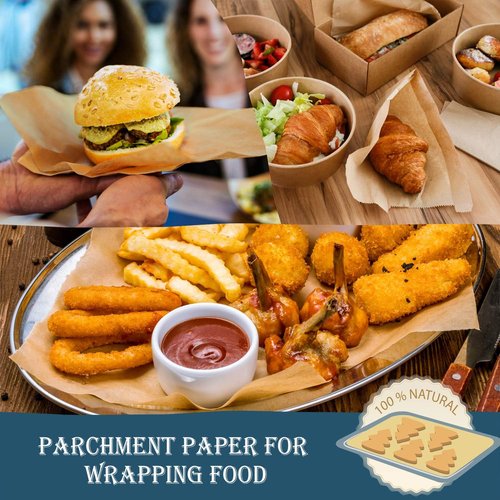 Hiware Parchment Paper Baking Sheets - 200 PCS Precut Non-Stick 9x13 IN for Baking & Cooking | Unbleached, Perfect for Quarter Sheet Pans