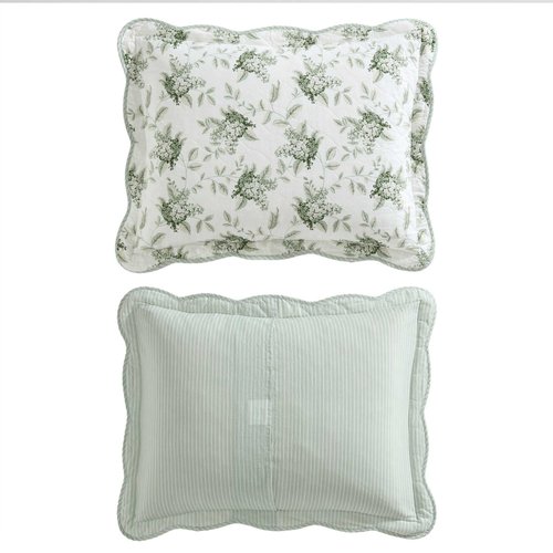 Laura Ashley - King Quilt Set, Elegant Lightweight Bedding with Matching Sham(s), Super Soft and Cozy Home Decor (Portland Floral Green, King)