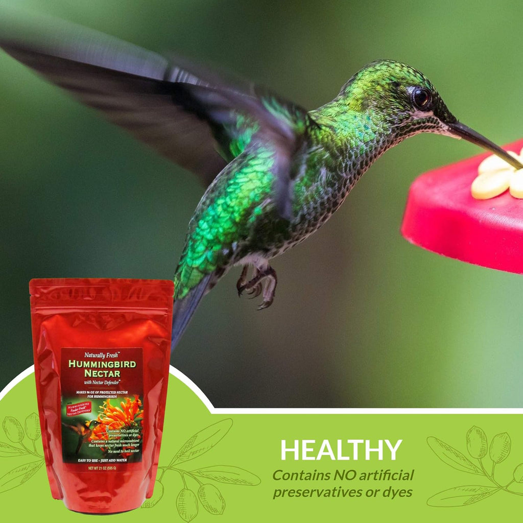 Sapphire Labs Hummingbird Nectar - Naturally Fresh Powder Makes 96 oz | Lasts Longer with Nectar Defender