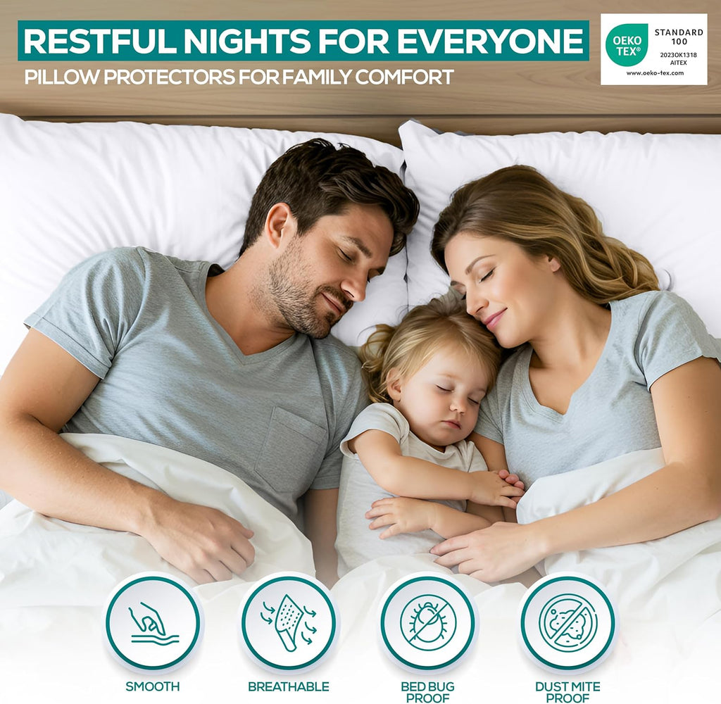 Utopia Bedding Pillow Protectors - Toddler Size, Zippered, Bed Bug & Dust Mite Proof, Waterproof & Ultra Soft (White)