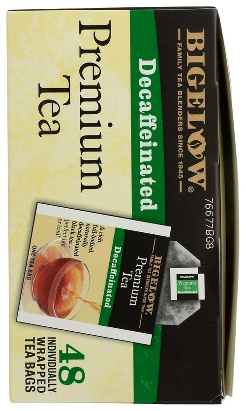 Bigelow Premium Decaffeinated Black Tea - 48 Individually Wrapped Tea Bags for a Smooth Flavor