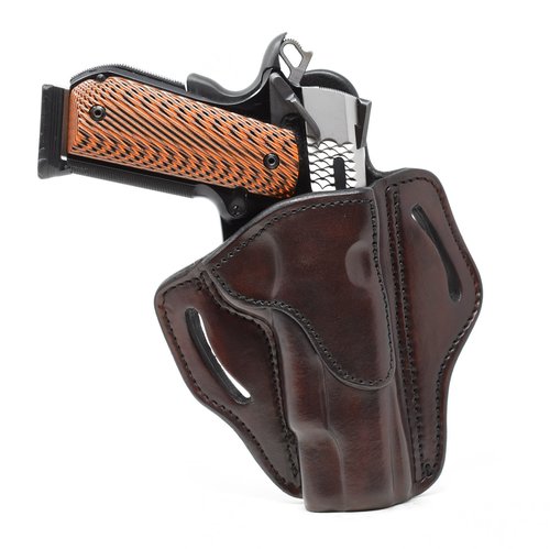 1791 Gunleather 1911 Holster, Right Hand OWB Leather Gun Holster for Belts fits All 1911 Models with 4" and 5" Barrels (Signature Brown)