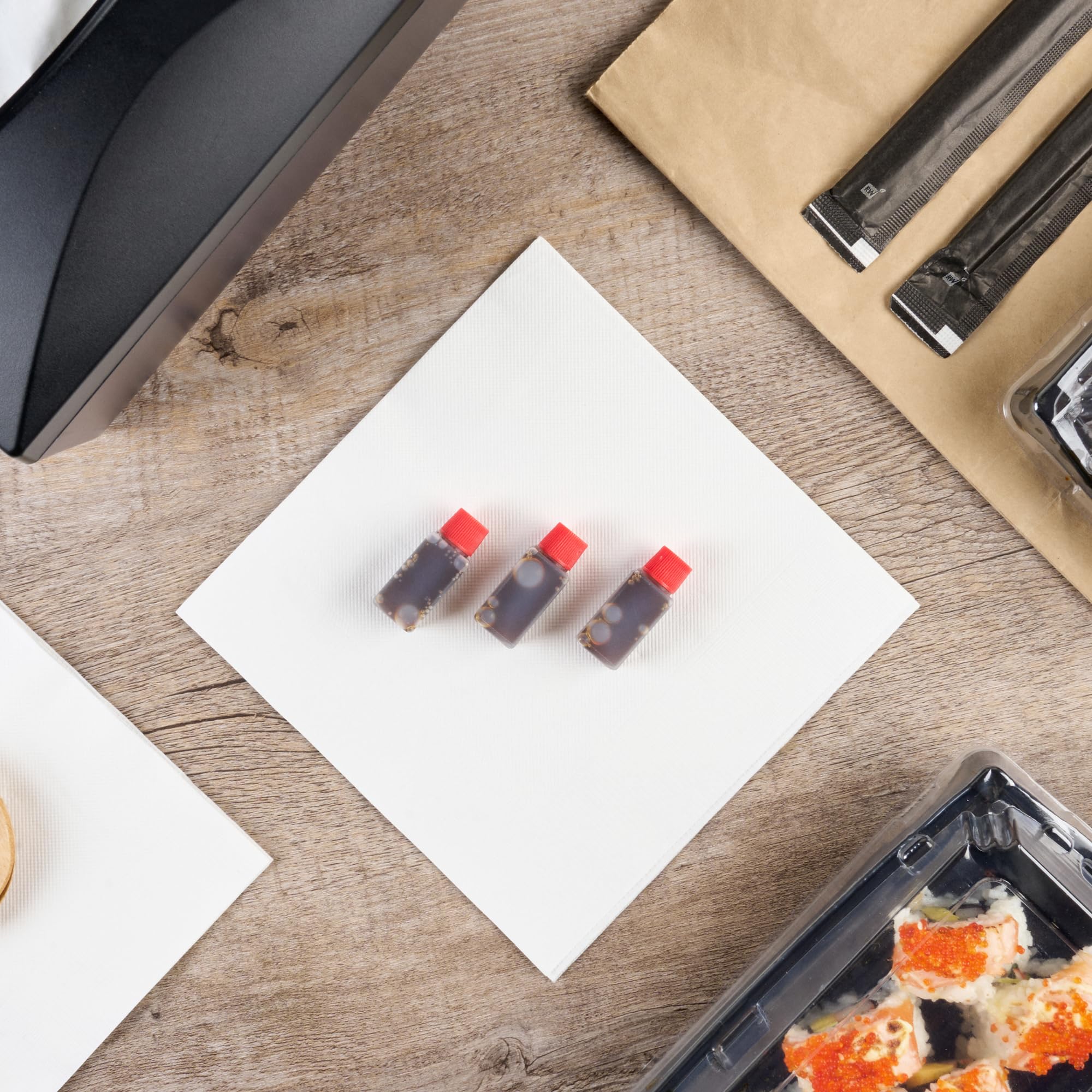 Restaurantware Disposable Sauce Bottle 1000 Count 6 ml Plastic Mini Sauce Container Japanese Bottle Translucent Portable Container For Travel