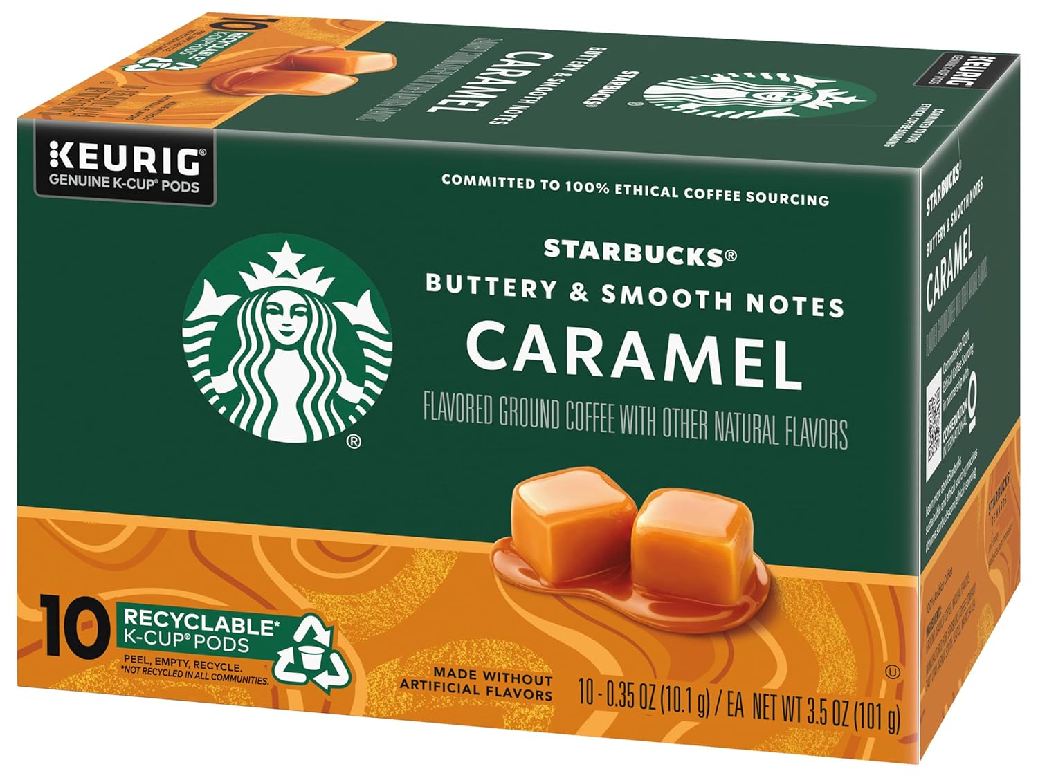 Starbucks Caramel Flavored Coffee K-Cup Pods - Genuine Keurig Pods, 10 Count Box