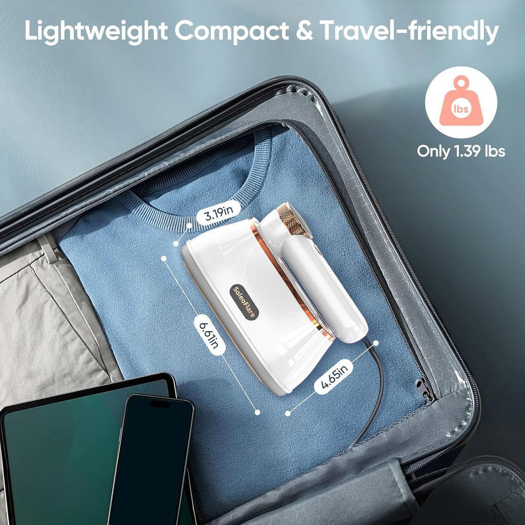 Steamer for Clothes - Skiennix 1200W Travel Steam Iron with 5 Modes & 180ml Capacity, White