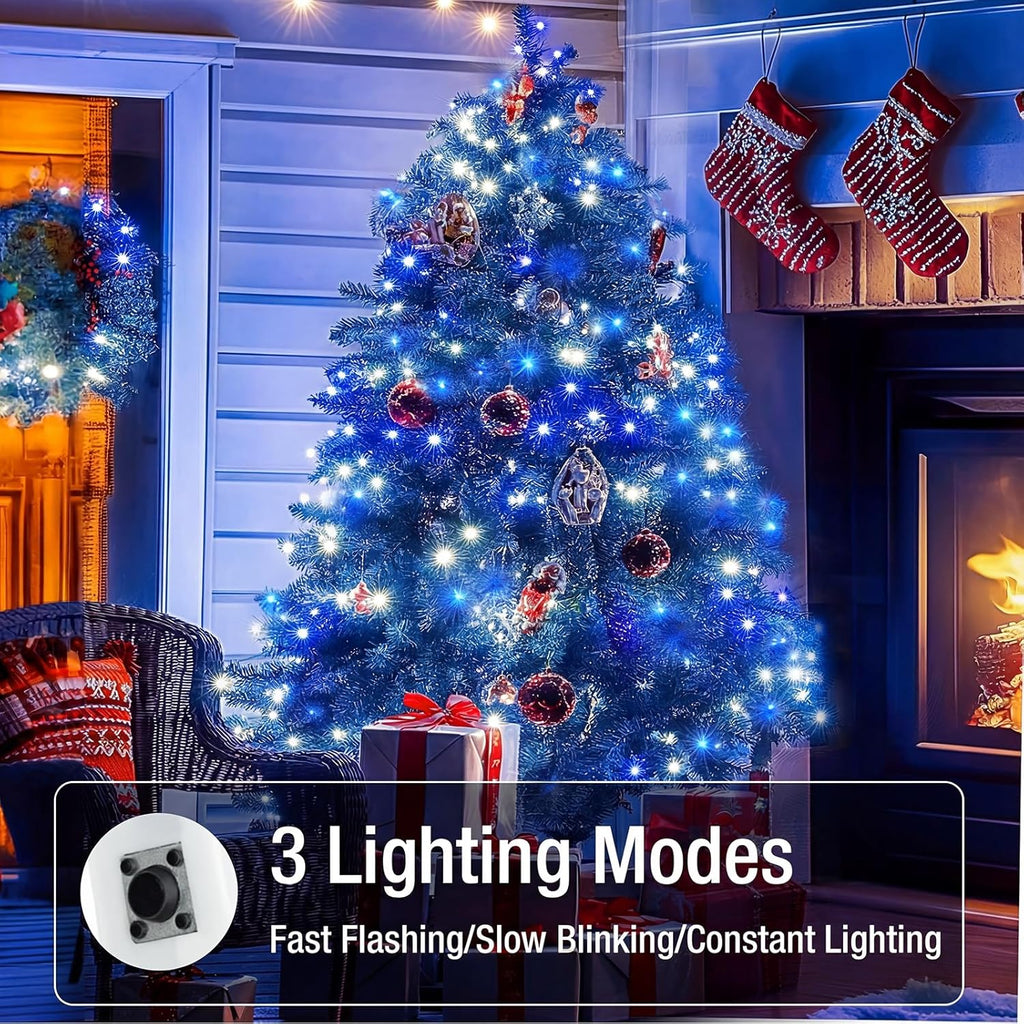 Skiennix 12 Pack Fairy Lights - 7ft Battery Operated Twinkle Lights, Waterproof for Mason Jars & DIY Decor | Blue & White