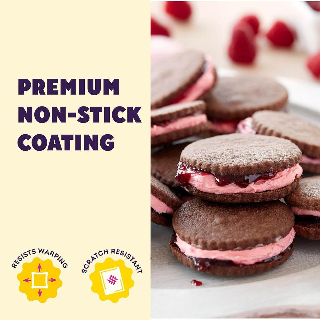 Wilton Gold Non-Stick Bakeware - Large Warp-Resistant Cookie Sheet, 17.25 x 11.5 in, PFAs-Free