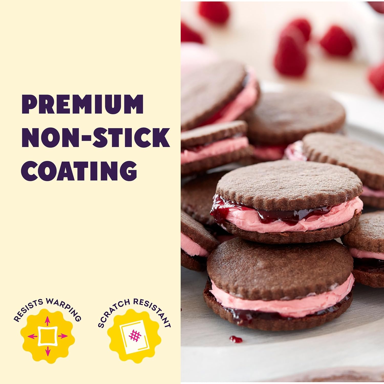 Wilton Gold Non-Stick Bakeware - Large Warp-Resistant Cookie Sheet, 17.25 x 11.5 in, PFAs-Free