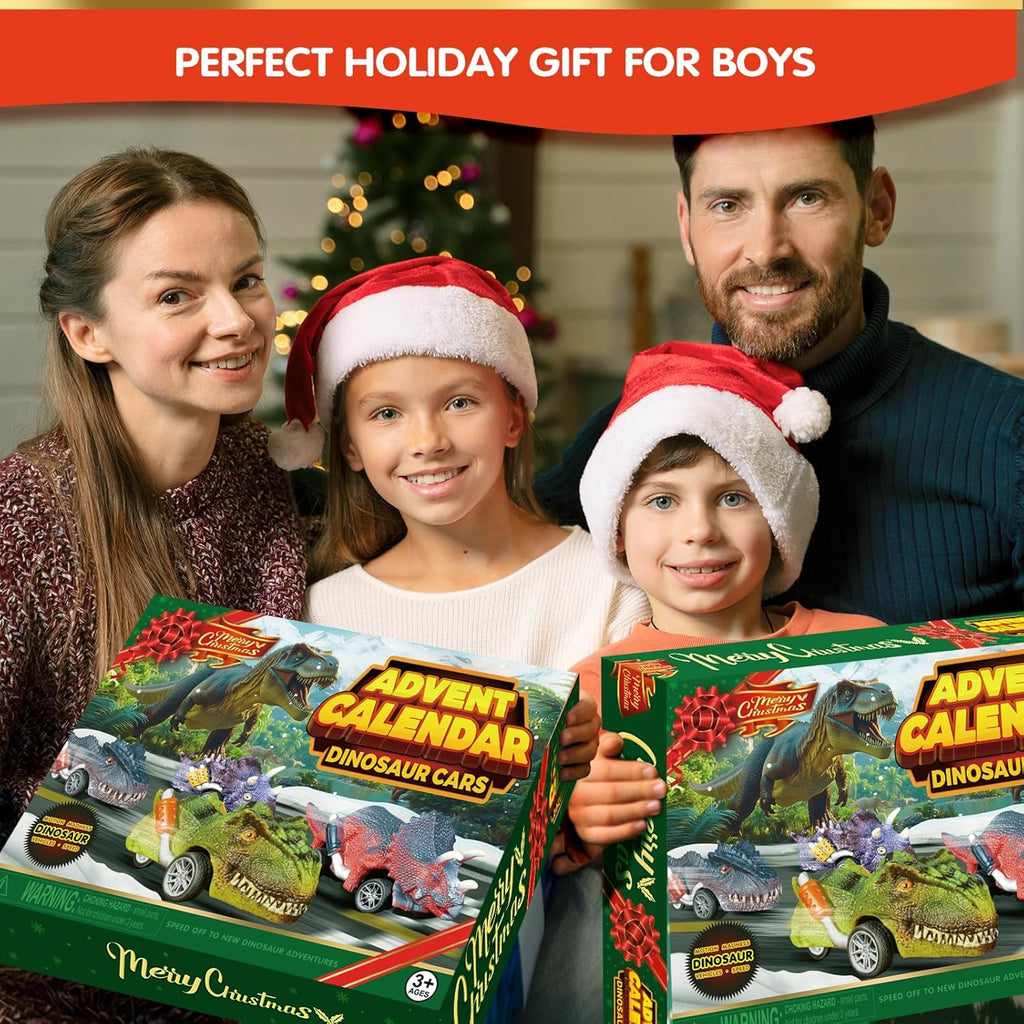 Skiennix Dinosaur Cars Advent Calendar - 24 Days of Monster Truck Fun for Kids | Perfect Christmas Gift