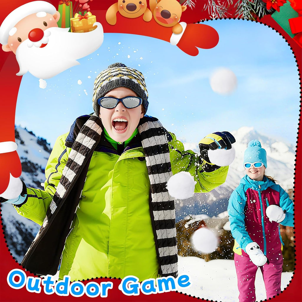 Skiennix 50 Pcs Fake Snow Balls - Soft Plush 2.4 Inch Indoor/Outdoor Winter Decor & Party Supplies