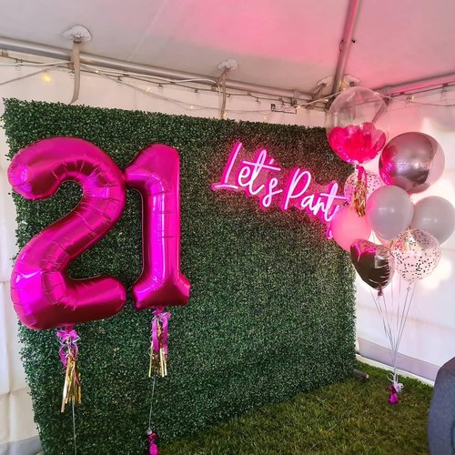 Hot Pink Number 21 Balloons - 40 Inch 21st Birthday Decorations for Women | Stylish Party Supplies