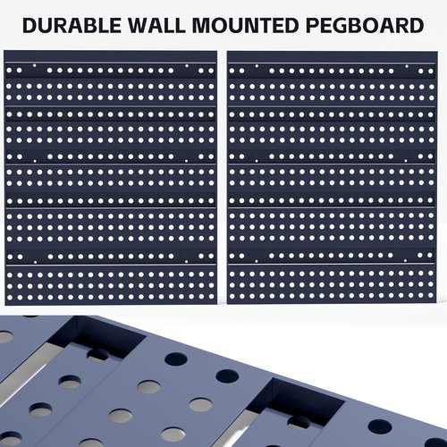 KJE Wall Mounted Storage Bins - 30PCS Plastic Tool Organizer for Garage | Black & Yellow