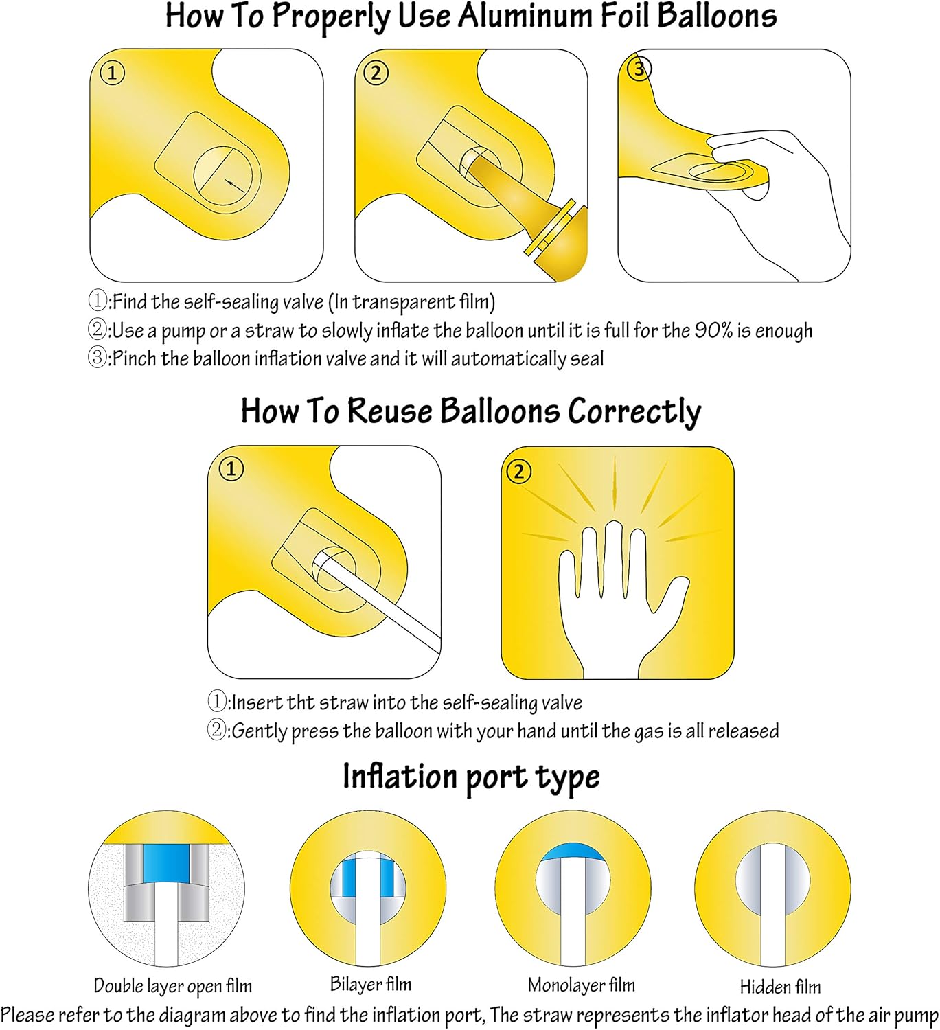 Skiennix 40-Inch Gold Number Balloons - Helium Foil Mylar Birthday Party Decorations