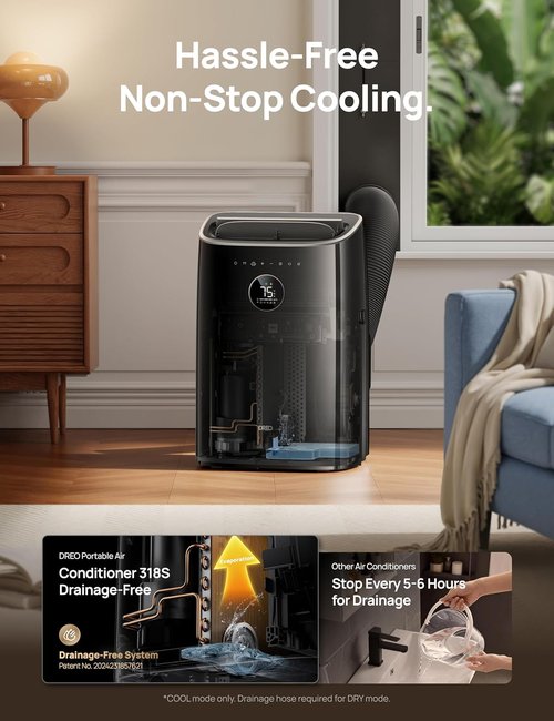 DREO Portable Air Conditioner - 8000 BTU Smart AC Unit with Quiet 45dB Operation | Ideal for Bedrooms