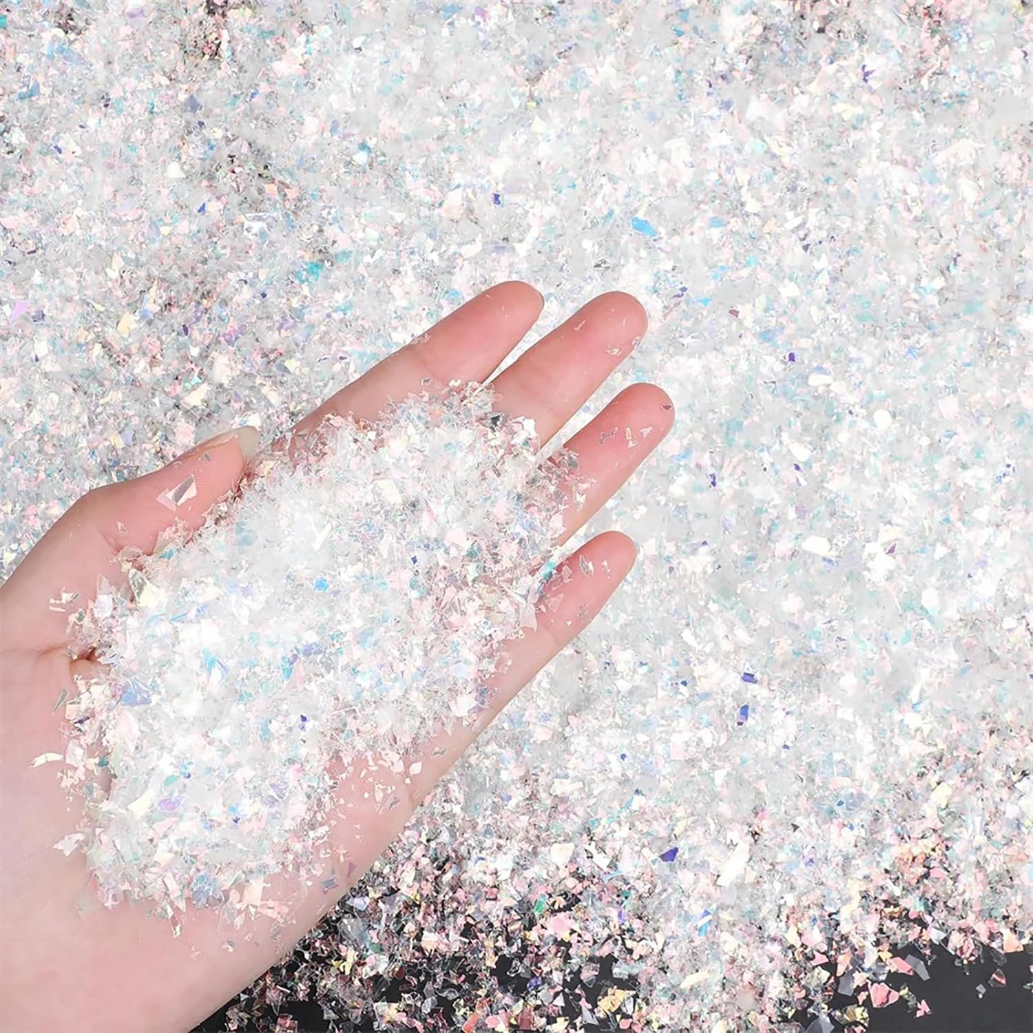 Skiennix Fake Snow Decoration - 1.76oz Sparkling Artificial Flake Snow for Christmas Decor