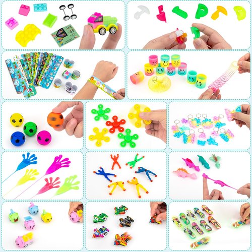 HNSYYF 300-Piece Kids Party Favors Toys Kit for Birthdays, Classroom Prizes, Easter Egg Hunts, Carnivals & More