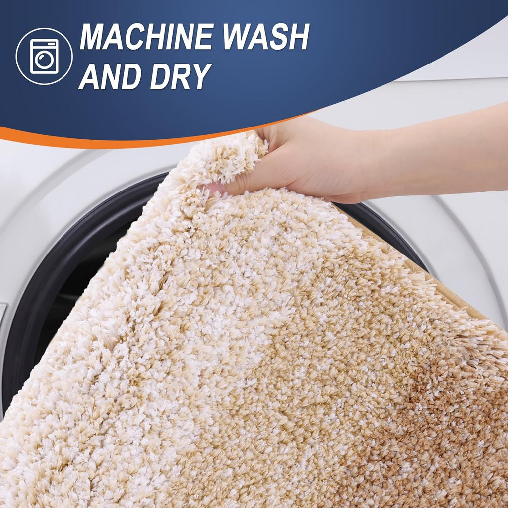OLANLY Bathroom Rugs - Extra Soft Microfiber Mat | Quick Dry & Machine Washable, 30x20, Beige