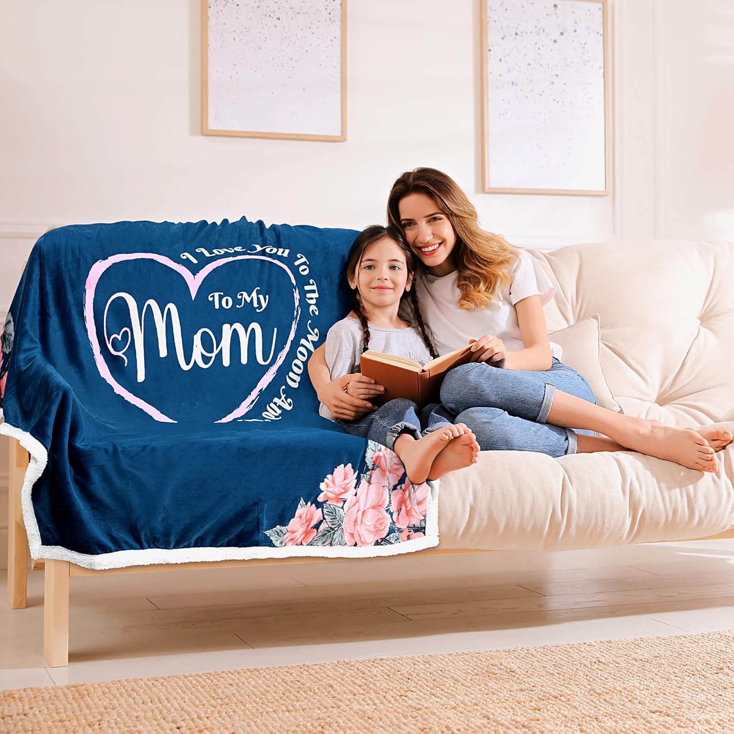 Regine Switzerland Soft Sherpa Blanket - Perfect Mother's Day Gift for Mom, Grandma, or Wife