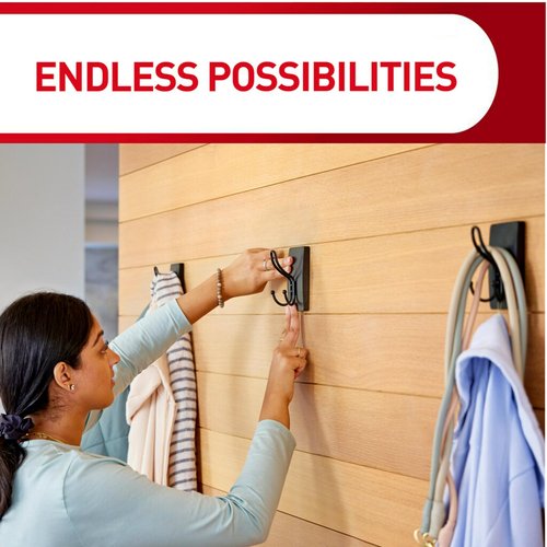 Command X-Large Satin Nickel Triple Hook, 1 Hook, 3 Strips, Damage-Free Hanging with Adhesive Strips, No Tools Wall Hook for Hanging Decorations in Living Spaces