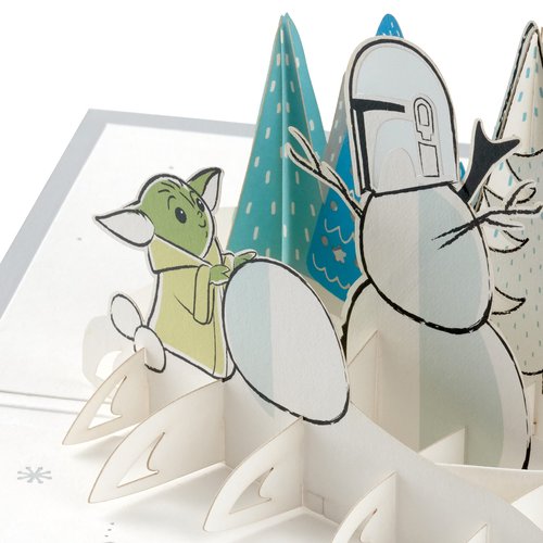 Hallmark Signature Paper Wonder Pop Up Holiday Card (Baby Yoda Christmas Card)