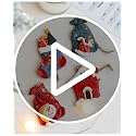 Christmas Silicone Fondant Mold Set for Cake Decoration - Santa, Tree, Sled, House