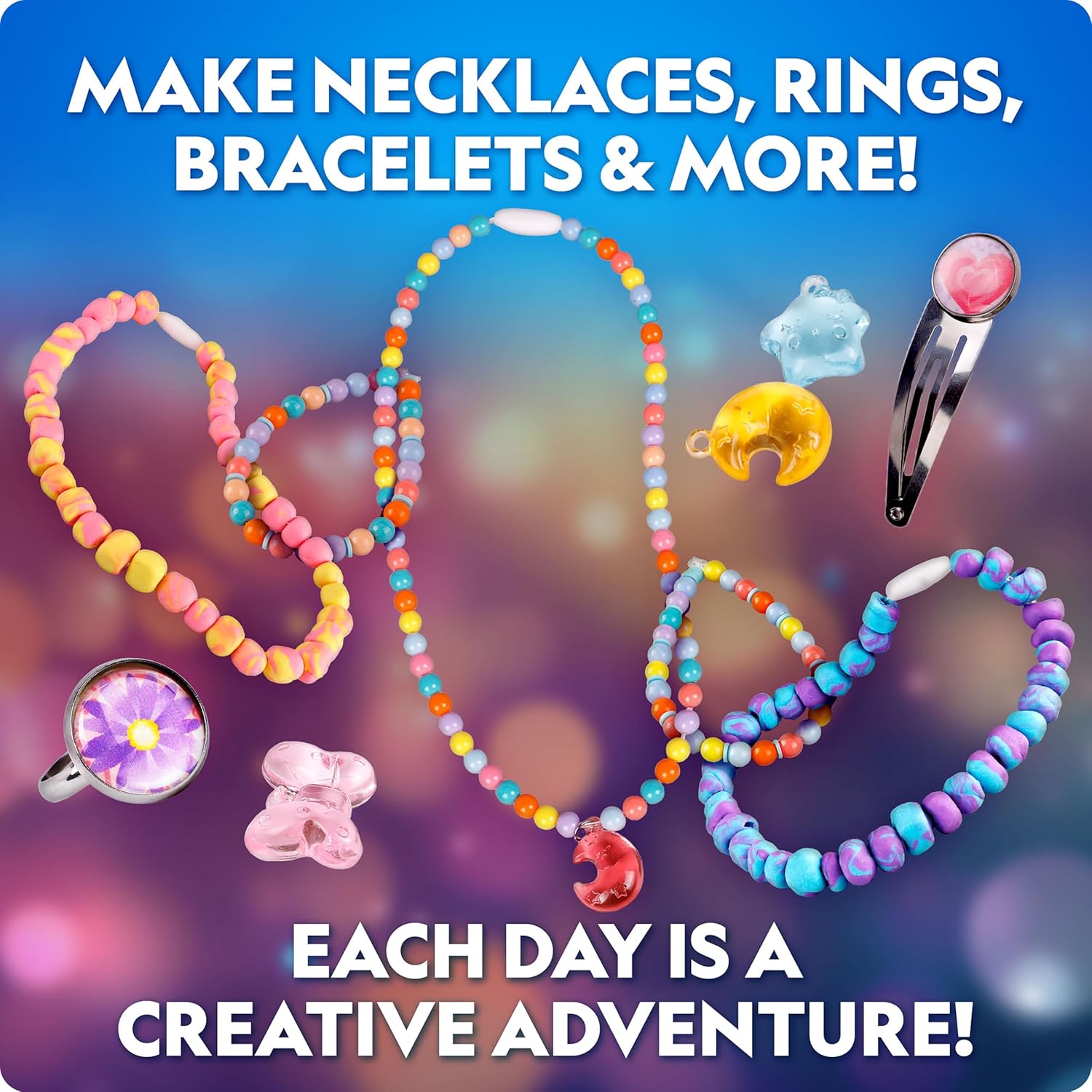 National Geographic Jewelry Making Advent Calendar - Create 24+ Unique Jewelry Pieces | Holiday Craft Kit for Kids