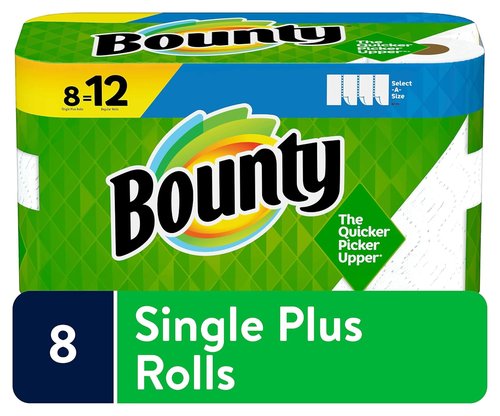 Bounty Select-A-Size Paper Towels - Versatile & Absorbent - 9.49" x 19.02" - White
