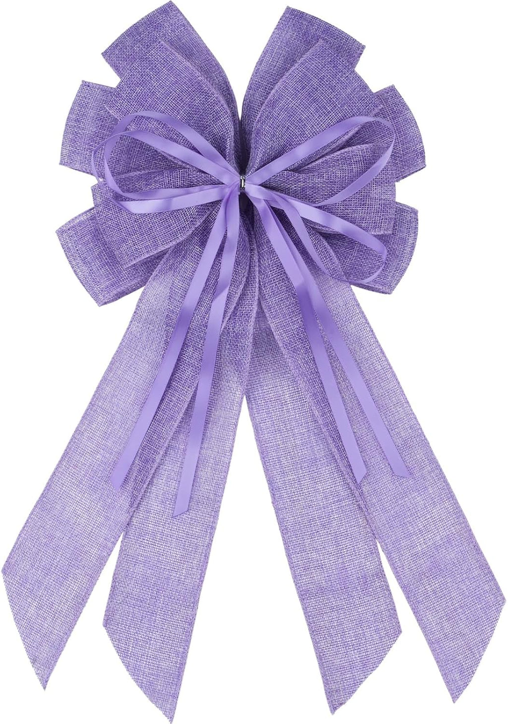YKW Large Purple Burlap Bow - Elegant 20x11 Inch Wreath Decor for Weddings & Holidays | Indoor/Outdoor Use