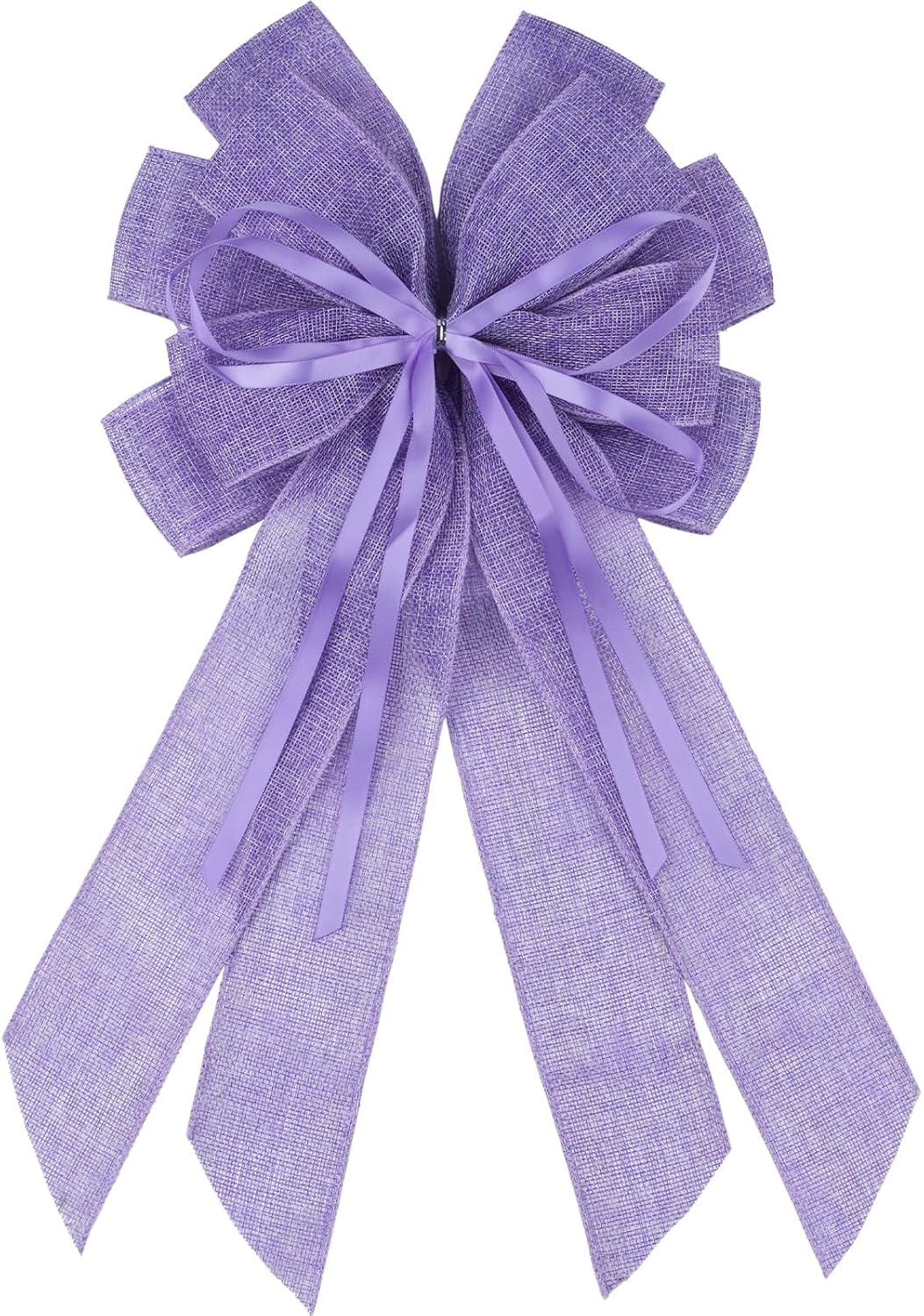 YKW Large Purple Burlap Bow - Elegant 20x11 Inch Wreath Decor for Weddings & Holidays | Indoor/Outdoor Use