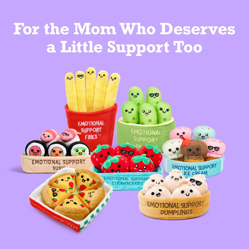WHAT DO YOU MEME? Emotional Support Dumplings | Cuddly Plush Toy Set with 5 Dumplings & Basket for Mom