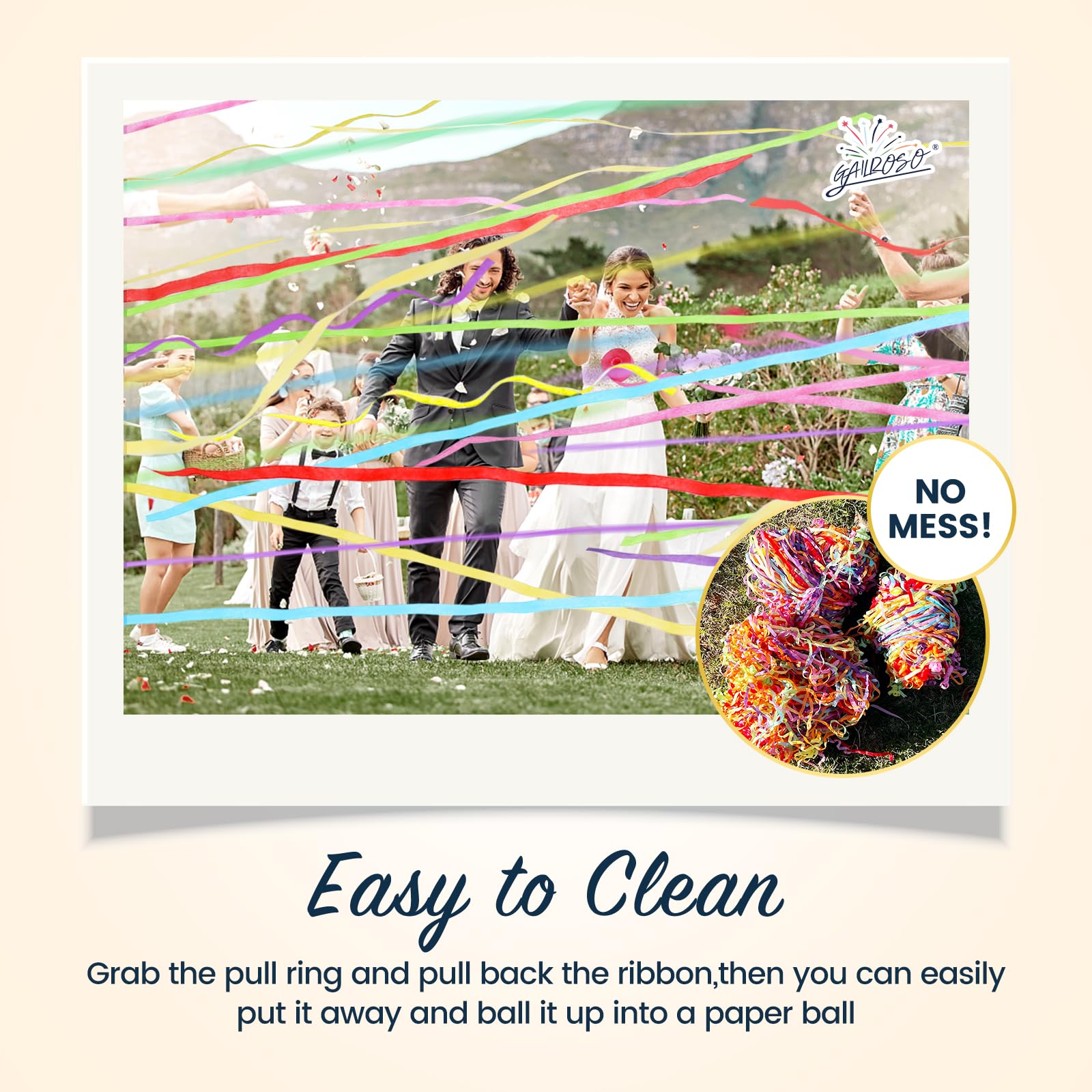 12Pack No Mess Streamers,Color Mix Hand Throw Streamers Poppers,No Mess Confetti Poppers for Wedding,Birthday,Party Celebrations,Graduation,Party Favors Shows