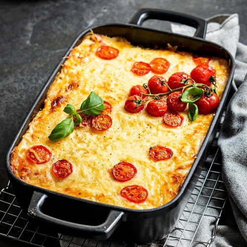 Alva Nori Enameled Cast Iron Roasting Pan - 12x8 Inch, PFAS-Free, Oven & Induction Safe, Easy to Clean
